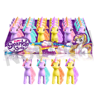 Jednorožec Sparkle Girlz malý - bílý s fialovou hřívou