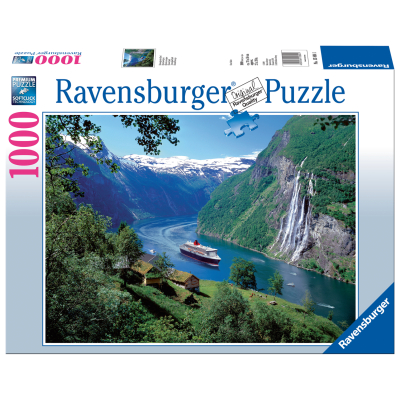Puzzle Norský fjord 1000 dílků