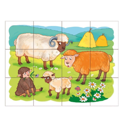 Dřevěné kostky Na farmě