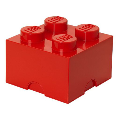 LEGO úložný box 250 x 250 x 180 mm - červená