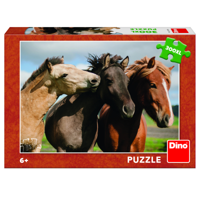 Puzzle 300 dílků XL Barevní koně
