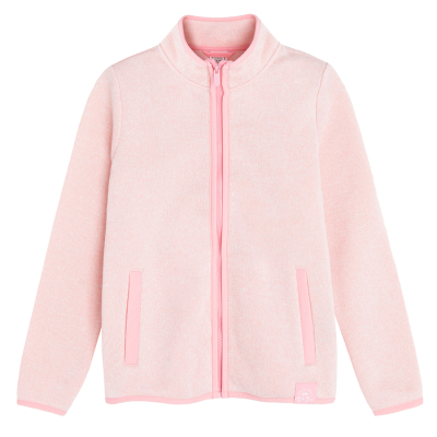 Rozepínací mikina- růžová - 92 PINK MELANGE