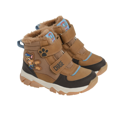 Zateplené zimní boty Tlapková patrola- hnědé - 28 BROWN