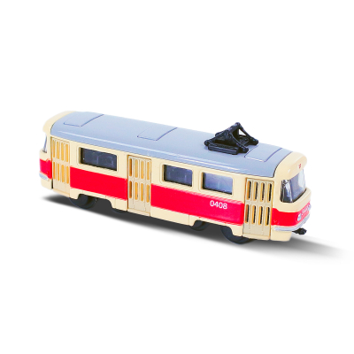 Kovová česká retro tramvaj mini  8.5 cm