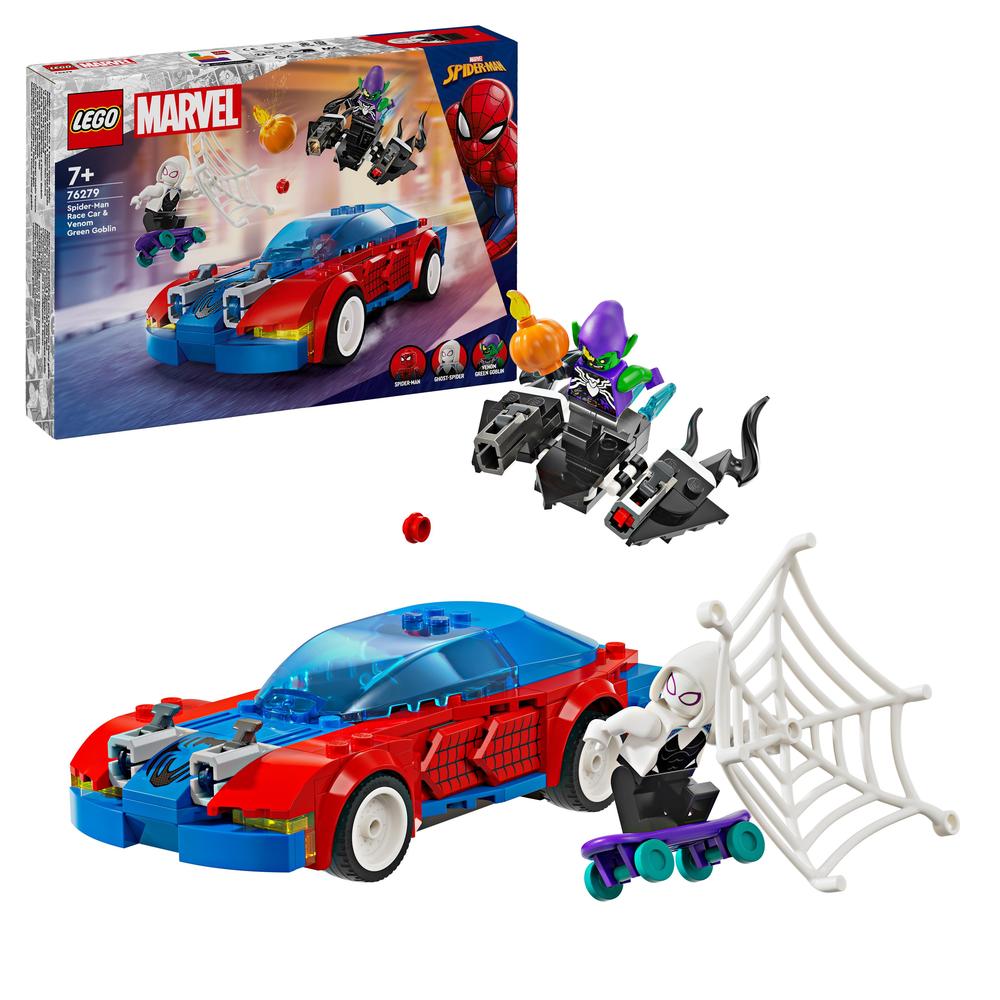 LEGO® Spider-Manovo závodní auto a Venom Zelený goblin 76279