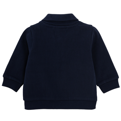 Mikina s vánočním motivem- tmavě modrá - 62 NAVY BLUE