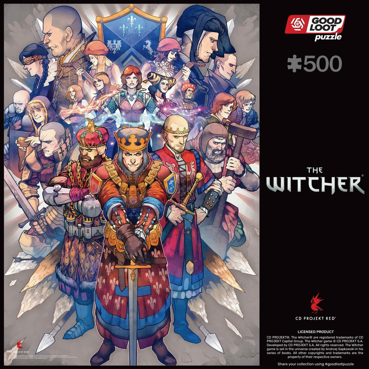 Gaming Good Loot Puzzle The Witcher Northern Realms Puzzles 500 ks