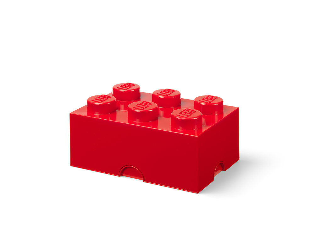 LEGO Storage LEGO úložný box 6 Barva: Červená (6 Knobs)