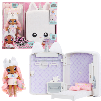 Na! Na! Na! Surprise Batoh s pokojíčkem 3v1 – bílý jednorožec