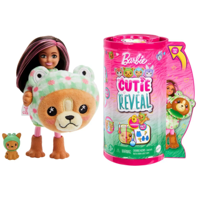 Barbie Cutie Reveal Chelsea v kostýmu - Pejsek v zeleném kostýmu žabky
