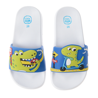 Chlapecké pantofle s dinosaurem- bílé - 30 MIX