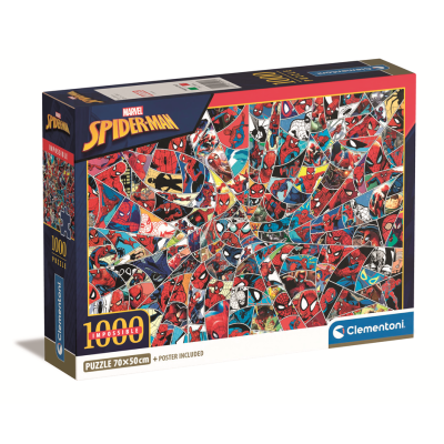 Clementoni - Puzzle 1000 Impossible Spider-Man - Compact