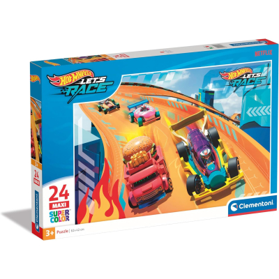 Clementoni - Puzzle 24 maxi Hot Wheels