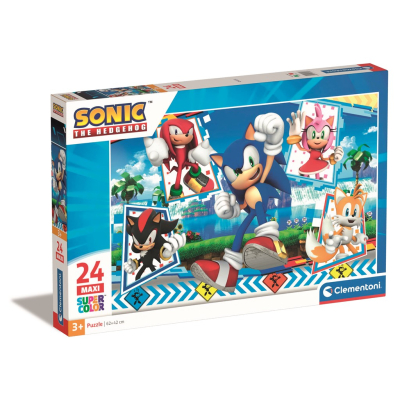 Clementoni - Puzzle 24 maxi Sonic