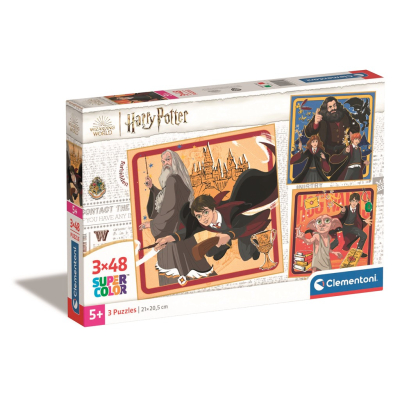 Clementoni - Puzzle 3x48 Square Harry Potter