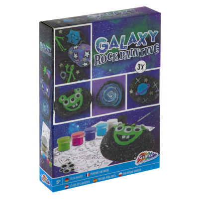 Malování na kamínky galaxy