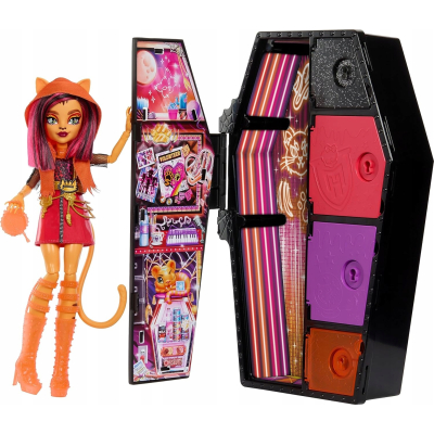 Monster High Skullmate secrets panenka neon - Toralei