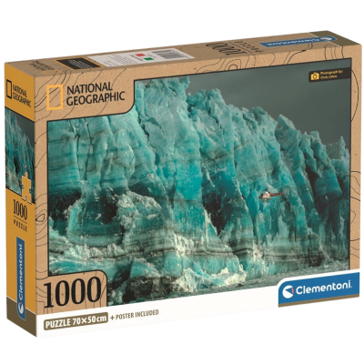 Clementoni - Puzzle 1000 National Geographic: Vrtulník zkoumá stěnu Hubba