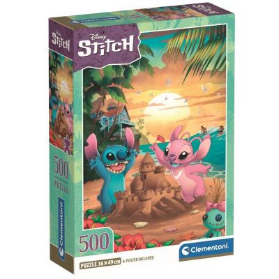 Clementoni - Puzzle 500 Disney LILO & STITCH - Stitch & Angel