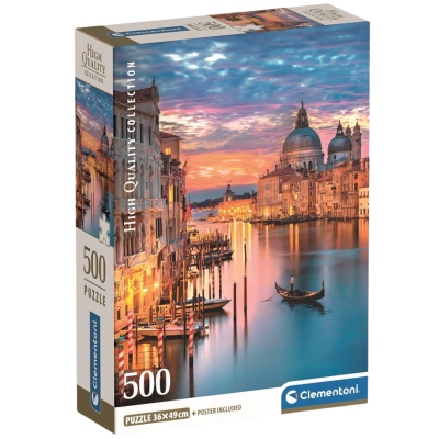 Clementoni - Puzzle 500 Osvětlené Benátky