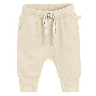 Dětské tepláky -béžové - 74 BEIGE MELANGE