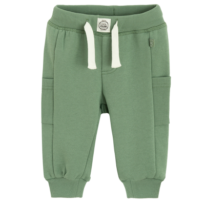 Dětské tepláky -khaki - 68 OLIVE