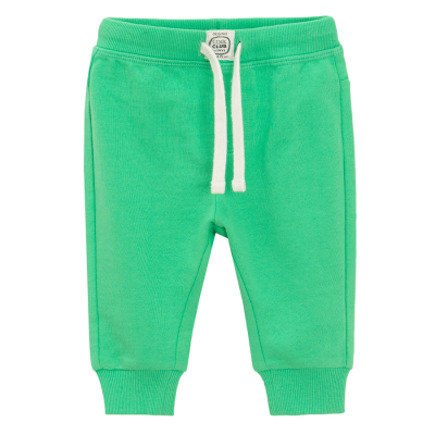 Jednobarevné teplákové kalhoty -zelené - 62 GREEN