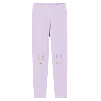 Legíny s aplikací  -fialové - 92 VIOLET
