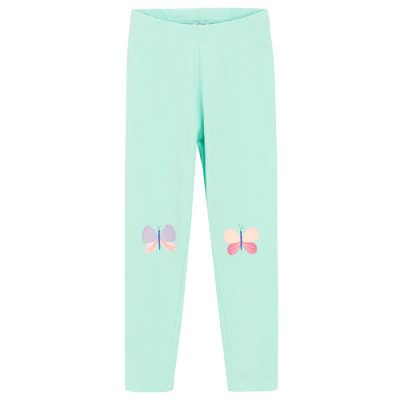 Legíny s motýlky -tyrkysové - 92 TURQUOISE