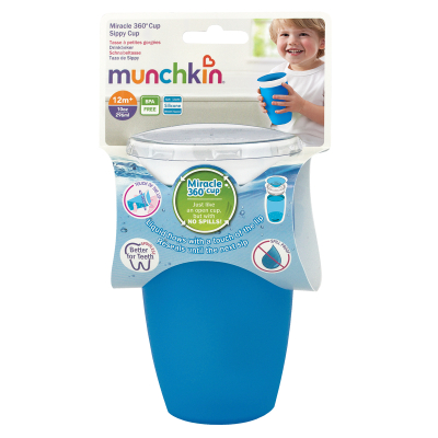 Munchkin - Juniorský netekoucí hrneček 360° 296 ml-modrý