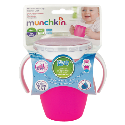 Munchkin - Juniorský netekoucí hrneček 360°s oušky 207 ml-rů
