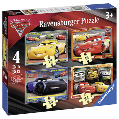Puzzle 12/16/20/24 dílků Disney Auta 3