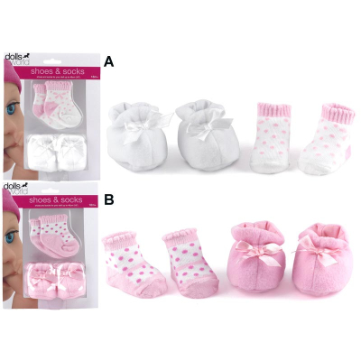 Dolls World - Boty a ponožky 2 druhy