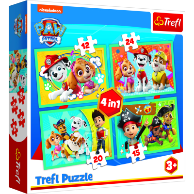 Puzzle Šťastný tým Tlapková Patrola 4v1