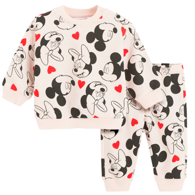 Tepláková souprava Minnie Mouse -růžová - 62 LIGHT PINK