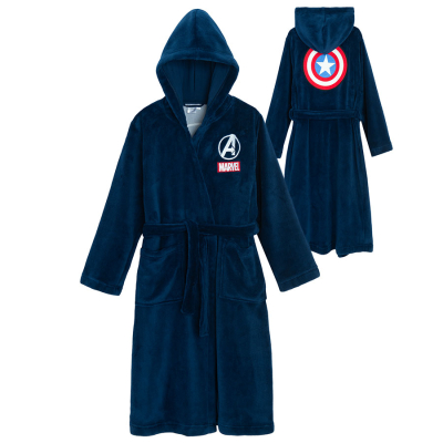 Župan s kapucí Marvel -modrý - 134_140 NAVY BLUE
