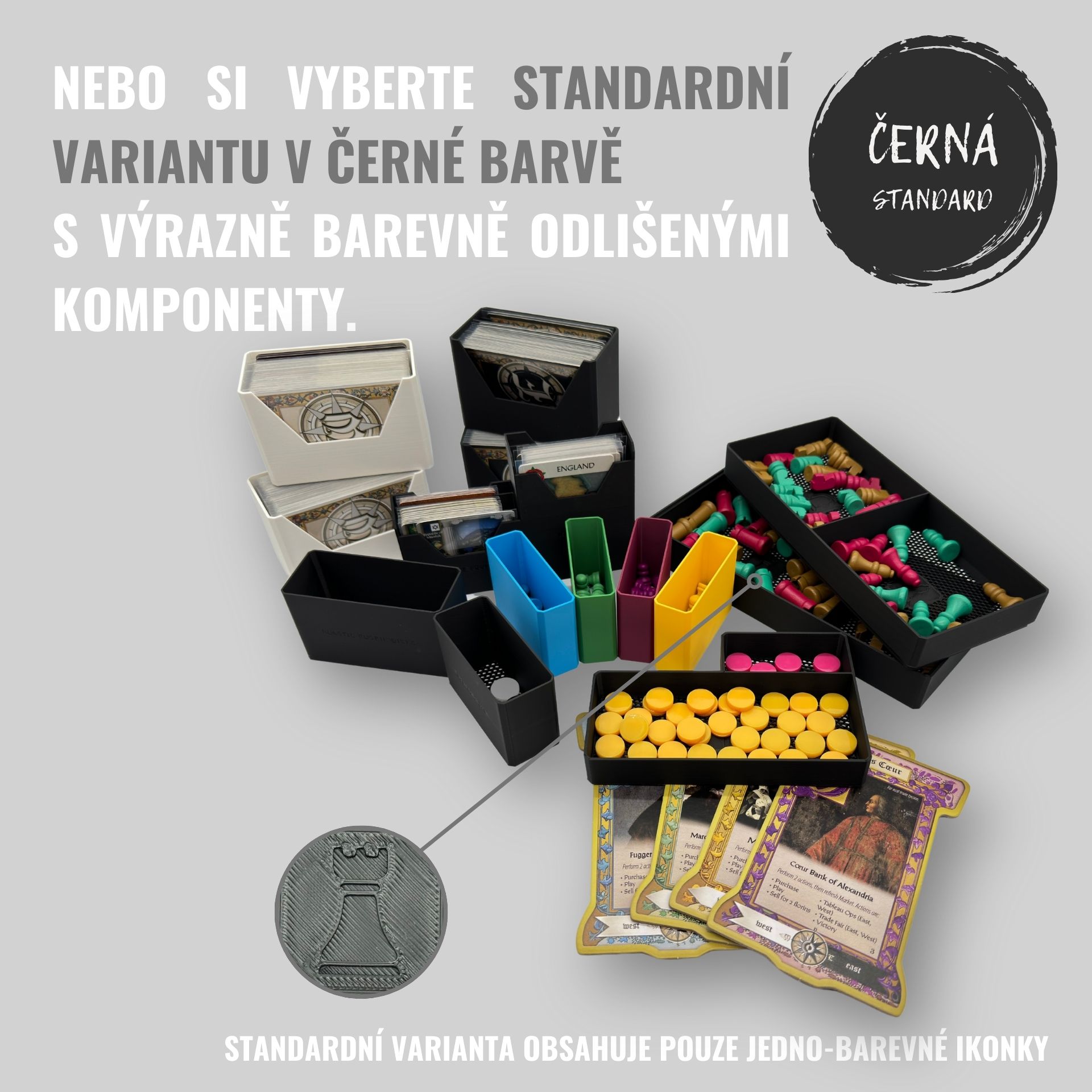 Junta Pax Renaissance: 2nd Edition - INSERT do hry (79280) Barva: Černá Insert do deskové hry - Neobsahuje hru!