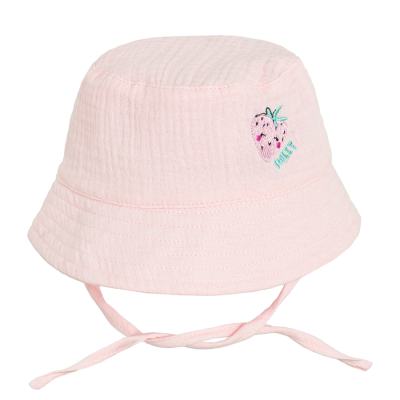 Klobouk s vázáním- růžový - 52 LIGHT PINK