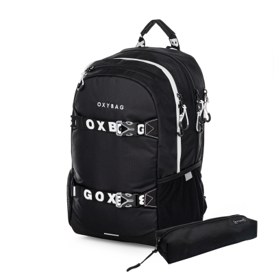 Studentský batoh + etue - OXY Sport Black & White