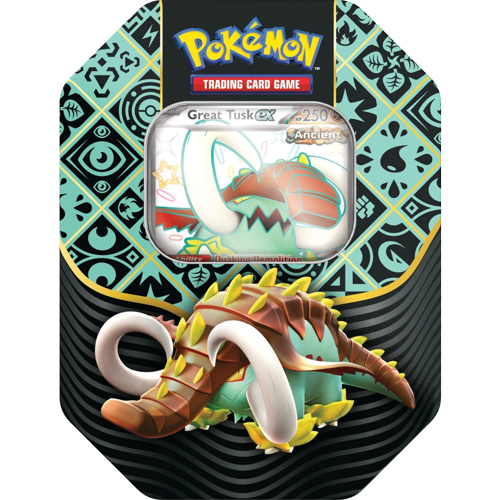 Nintendo Pokemon TCG: Scarlet and Violet 4.5 Paldean Fates Tin Varianty: Great Tusk ex