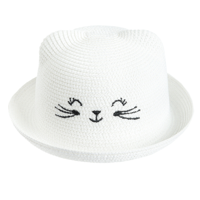 Slaměný klobouk- bílý - 48 WHITE