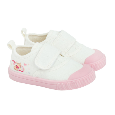 Tenisky na suchý zip Medvídek Pú -bílé - 22 OFF WHITE