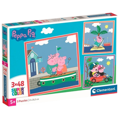 Clementoni - Puzzle 144 Prasátko Peppa 3x48 dílků