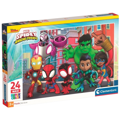 Clementoni - Puzzle 24 Spidey a jeho úžasní přátelé MAXI