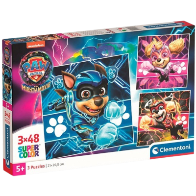 Clementoni - Puzzle 3x48 Tlapková Patrola ve velkofilmu