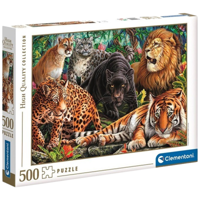 Clementoni - Puzzle 500 Divoké kočky
