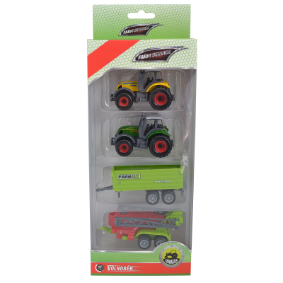 Traktor s přívěsem 1:64