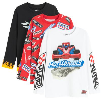 COOL CLUB - Tričko s dlouhým rukávem 3ks vel.116 Hot Wheels