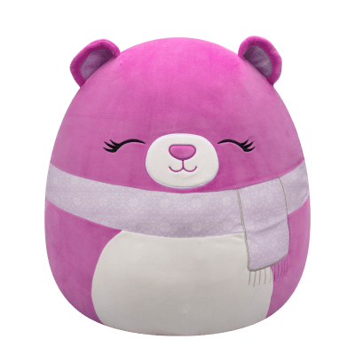 Plyšový mazlíček Squishmallows Medvěd se šálou - Crisanta