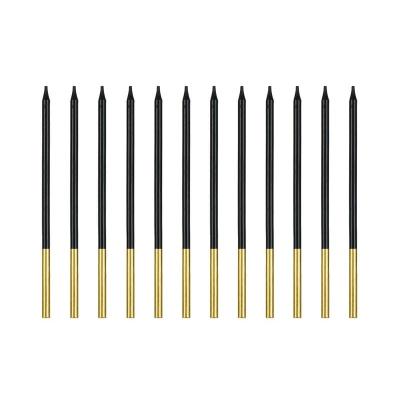 Svíčky černé rovné 14 cm 12 ks